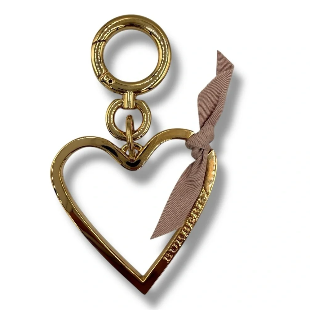 Burberry Heart Bag Charm – Gold Tone